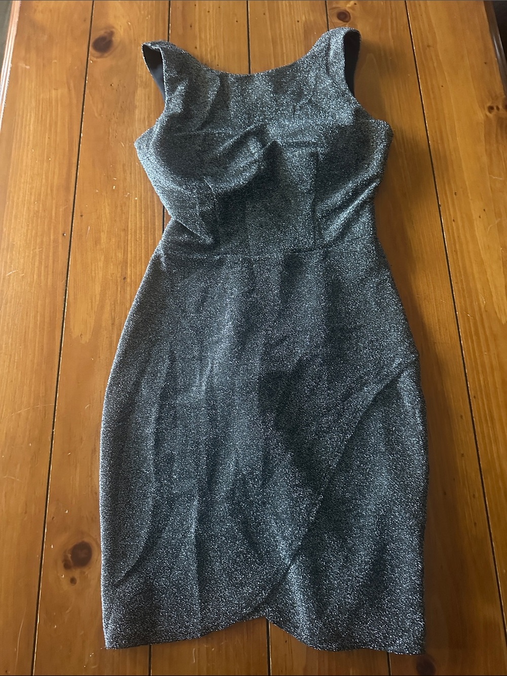 Sparkle Sheath Dress - Silver Glitter